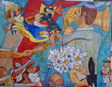 Картина под названием "Acrylique sur toile…" - Art Plaisir, Подлинное произведение искусства, Акрил