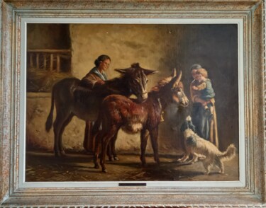 Painting titled "huile sur toile d'a…" by Art Plaisir, Original Artwork, Oil