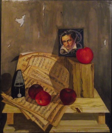 Картина под названием "La 5eme de Beethoven" - Claude Lazzeroni, Подлинное произведение искусства, Масло