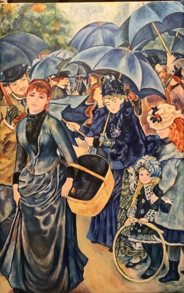 Pintura titulada "Copie Renoir les pa…" por Claude Léauté, Obra de arte original, Oleo