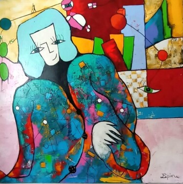 Peinture intitulée "Sous ton regard" par Claude Lépine, Œuvre d'art originale, Acrylique