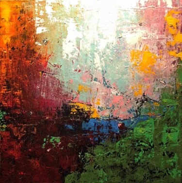 Pittura intitolato "Imaginaire abstract…" da Claude Lépine, Opera d'arte originale, Acrilico