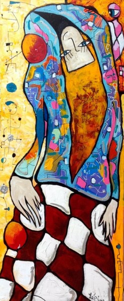 Картина под названием "Graffiti" - Claude Lépine, Подлинное произведение искусства, Акрил Установлен на Деревянная рама для…