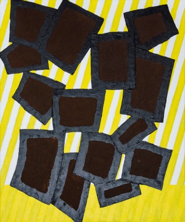 Картина под названием "A13 - CONVECTION" - Claude Le Roy, Подлинное произведение искусства, Акрил Установлен на Деревянная р…