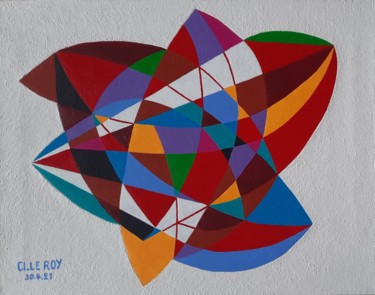 Картина под названием "A16 - PENDULAIRE" - Claude Le Roy, Подлинное произведение искусства, Акрил Установлен на Деревянная р…