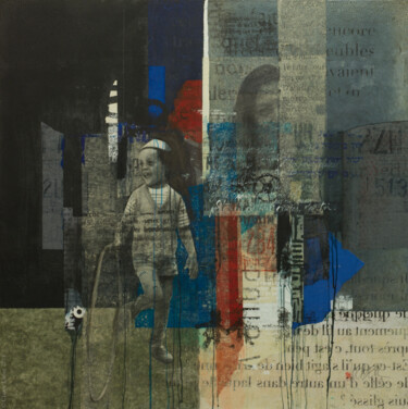Collages intitulée "Dichotomy #1" par Claude Lieber, Œuvre d'art originale, Collages