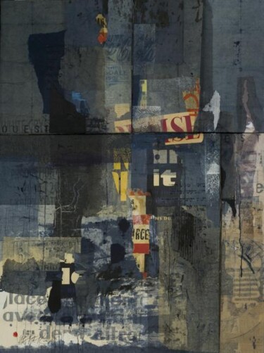 Peinture intitulée "Urban Kaddish (quad…" par Claude Lieber, Œuvre d'art originale