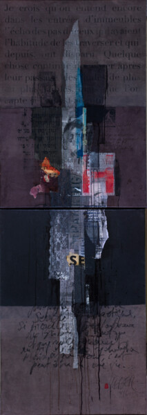 Malerei mit dem Titel "Échos #1" von Claude Lieber, Original-Kunstwerk