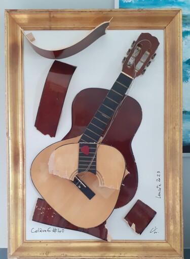 Sculpture titled "Colère 6 # 40" by Claude Lopez, Original Artwork, Wood Mounted on Wood Panel