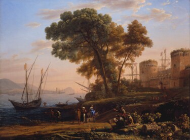 Ζωγραφική με τίτλο "Un artiste étudiant…" από Claude Lorrain, Αυθεντικά έργα τέχνης, Λάδι