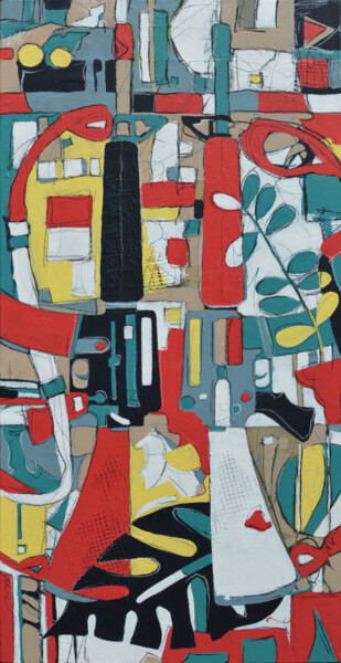 Pintura titulada "« Sabre » 80 x 40 c…" por Claude Manché, Obra de arte original, Acrílico Montado en Bastidor de camilla de…