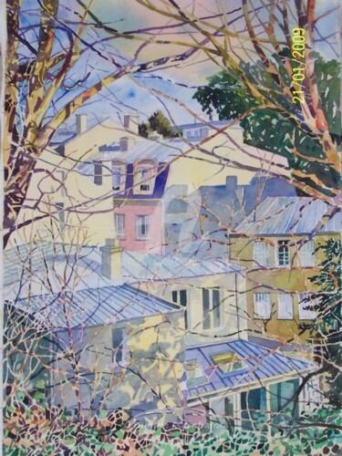 Painting titled "Brest, Belvédère de…" by Claude Marchalot, Original Artwork, Oil