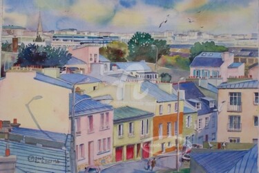 Peinture intitulée "Brest Recouvrance,…" par Claude Marchalot, Œuvre d'art originale, Huile