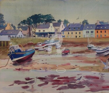 Painting titled "Portsall" by Claude Marchalot, Original Artwork, Oil