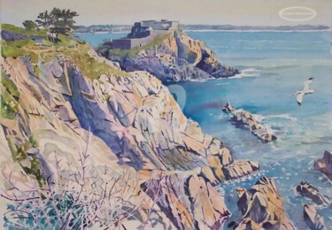 Peinture intitulée "Le fort de Bertheau…" par Claude Marchalot, Œuvre d'art originale, Huile