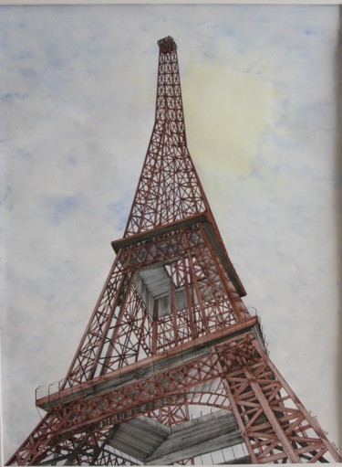 图画 标题为“paris (seine / 75)…” 由Claude Martine Jeannoel, 原创艺术品, 标记