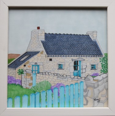 Dessin intitulée "img-7091.jpg Maison…" par Claude Martine Jeannoel, Œuvre d'art originale, Marqueur