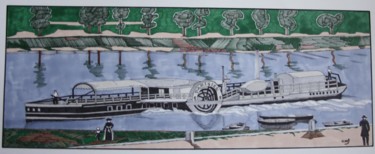 Drawing titled "le-parisien.jpg" by Claude Martine Jeannoel, Original Artwork, Marker