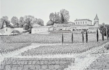 Dessin intitulée "clos-la-madeleine.j…" par Claude Mornet, Œuvre d'art originale, Encre