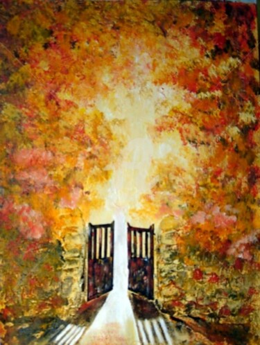 Peinture intitulée "le portail" par Claude Mornet, Œuvre d'art originale