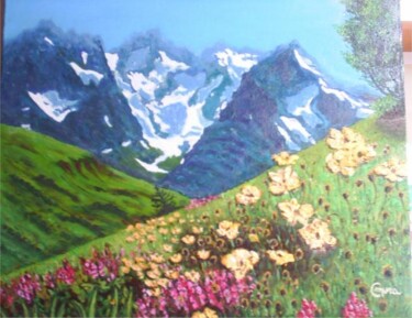 Peinture intitulée "En Savoie" par Claude Mura, Œuvre d'art originale