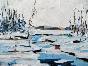 Peinture intitulée "Le Ruisseau" par Claude Paquette, Œuvre d'art originale