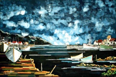 Peinture intitulée "Crépuscule" par Claude Paquette, Œuvre d'art originale
