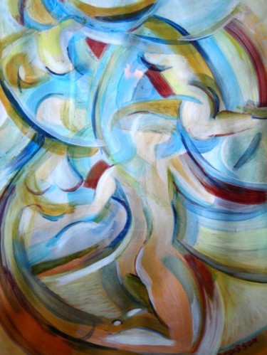 Peinture intitulée "rythme 2007 à Neuil…" par Claude Poisson, Œuvre d'art originale
