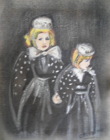 Peinture intitulée "Marie-Georges et Cl…" par Claude Poisson, Œuvre d'art originale