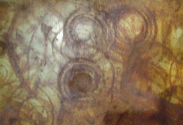 Painting titled "spirales rouillées" by Claude Poisson, Original Artwork