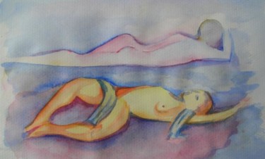 Peinture intitulée "femmes allongées" par Claude Poisson, Œuvre d'art originale