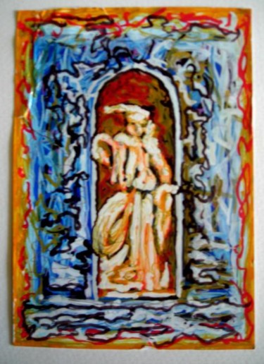 Painting titled "fontaine" by Claude Poisson, Original Artwork