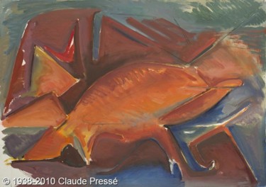 Peinture intitulée "200. Étude - Garchi…" par Claude Pressé, Œuvre d'art originale, Huile