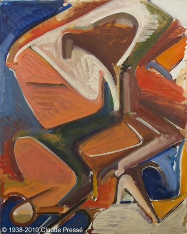 Peinture intitulée "199. Étude - Garchi…" par Claude Pressé, Œuvre d'art originale, Huile