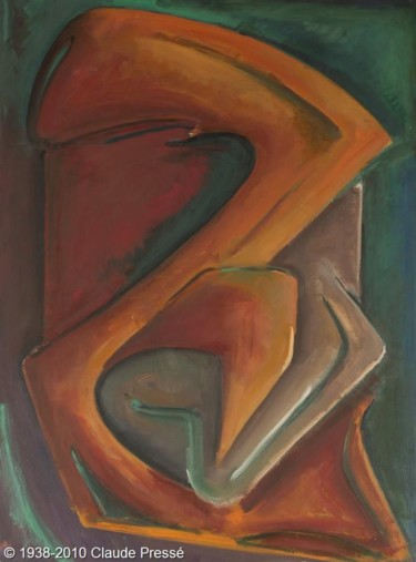 Peinture intitulée "175. Garchine abstr…" par Claude Pressé, Œuvre d'art originale, Huile