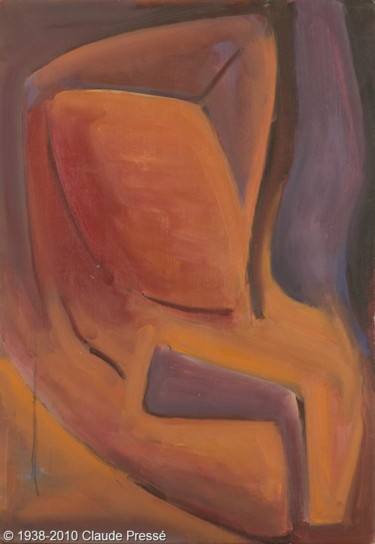 Peinture intitulée "172. Abstrait - Étu…" par Claude Pressé, Œuvre d'art originale, Huile