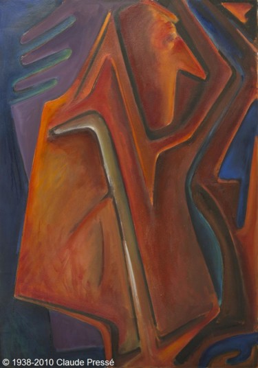 Peinture intitulée "164. Garchine abstr…" par Claude Pressé, Œuvre d'art originale, Huile