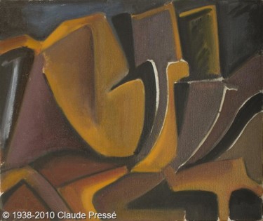 Peinture intitulée "162. Abstraction" par Claude Pressé, Œuvre d'art originale, Huile
