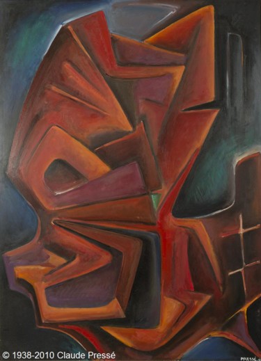 Peinture intitulée "136. Niou uhella" par Claude Pressé, Œuvre d'art originale, Huile