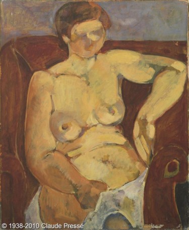Peinture intitulée "20. Maman nue" par Claude Pressé, Œuvre d'art originale, Huile