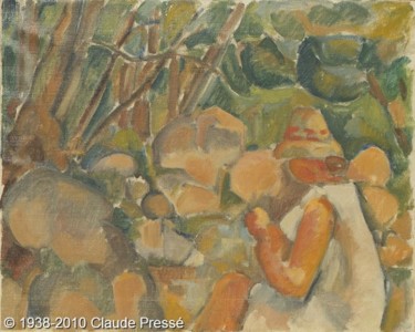 Peinture intitulée "1. Maman à Maureill…" par Claude Pressé, Œuvre d'art originale, Huile