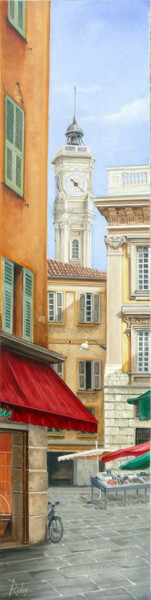 Картина под названием "Place Saint-Françoi…" - Claude Ruby, Подлинное произведение искусства, Масло