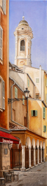 Картина под названием "rue de la Préfectur…" - Claude Ruby, Подлинное произведение искусства, Масло
