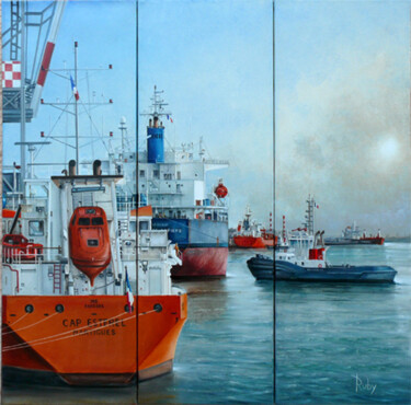 Pintura titulada "" Cap Esterel "" por Claude Ruby, Obra de arte original, Oleo