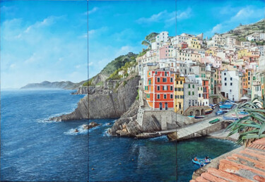Malerei mit dem Titel "Rio Maggiore" von Claude Ruby, Original-Kunstwerk, Öl