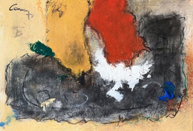 Картина под названием "Colombe" - Claude-Yvan Conne, Подлинное произведение искусства, Акрил Установлен на Деревянная рама д…