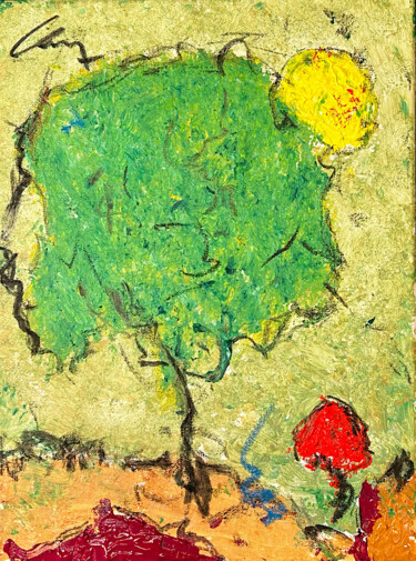 Pintura intitulada "Portrait d’un arbre" por Claude-Yvan Conne, Obras de arte originais, Acrílico