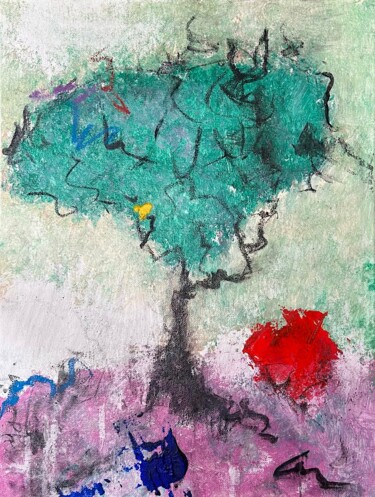 Pintura titulada "Esquisse d’un arbre" por Claude-Yvan Conne, Obra de arte original, Acrílico