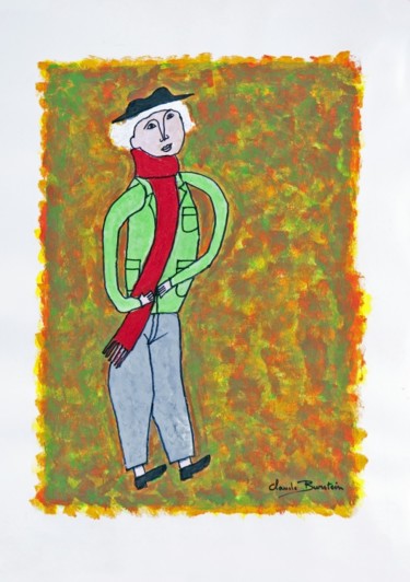 Peinture intitulée "Mon Ami" par Claude Burstein, Œuvre d'art originale, Huile