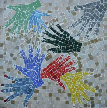Peinture intitulée "les sept mains" par Claude Bresson, Œuvre d'art originale